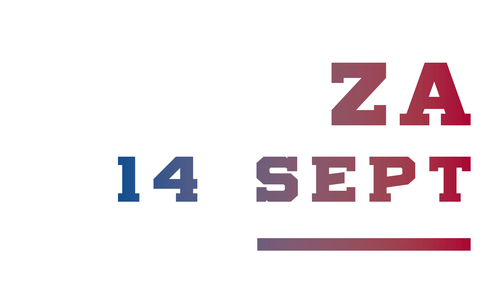 Zaterdag 14 september Zaterdag 14 september